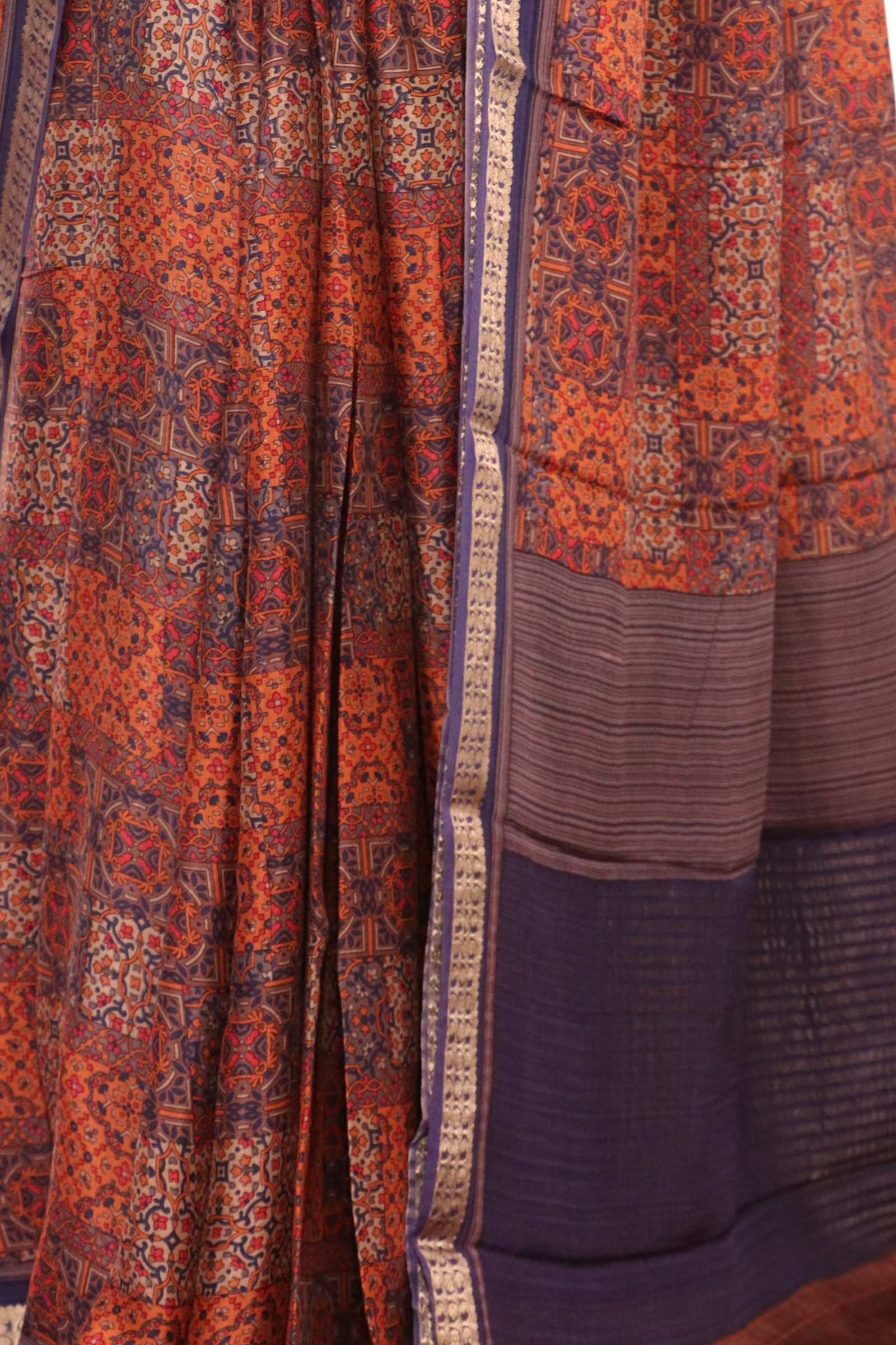 Pure Floral Zari Crepe Silk Saree AL206154